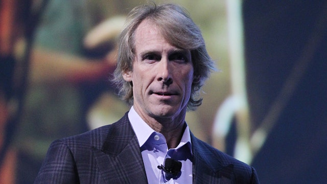 Michael Bay freezes on stage at Consumer Electronics Show