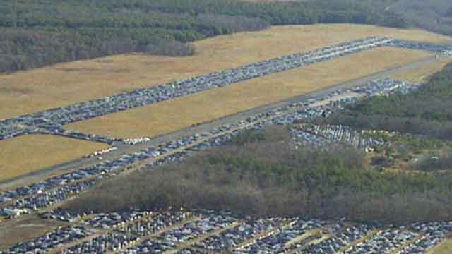 Superstorm Sandy turns airport into auto graveyard