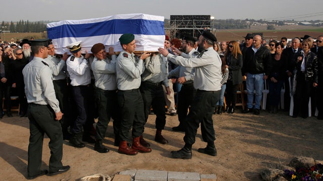 Rockets fired near burial ceremony of Ariel Sharon 