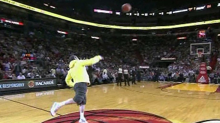 Lebron hugs fan after $75 000 half court shot On Air Videos Fox News