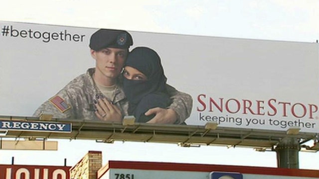 Controversial nasal spray billboard stirs debate