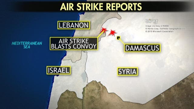 Israeli military jets reportedly bomb Syrian convoy