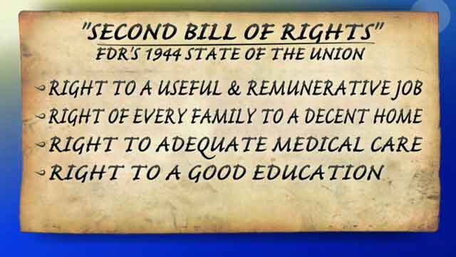 Does President Obama want second Bill of Rights?