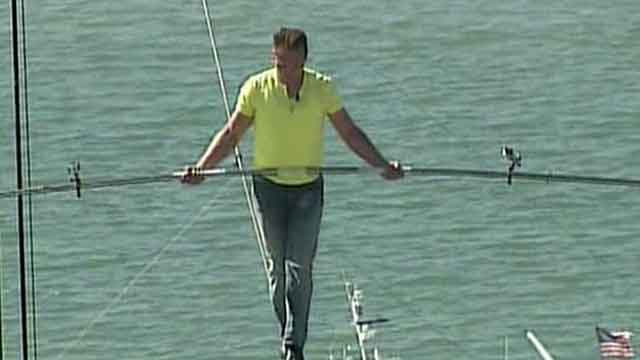 Nik Wallenda describes tightrope walk over Florida highway
