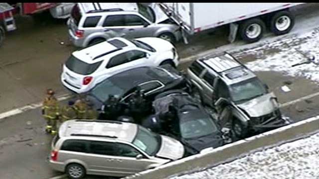 Massive pileup on Detroit freeway kills at least two