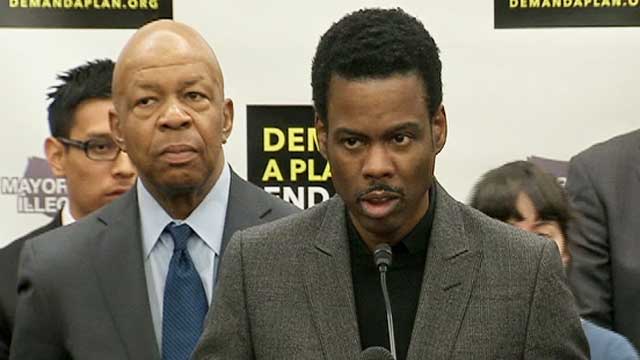 Chris Rock calls Obama 'our boss' during gun presser