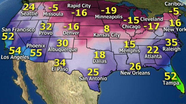 National forecast for Friday, February 7