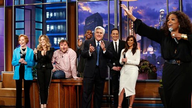 Leno shows softer side in emotional 'Tonight Show' farewell
