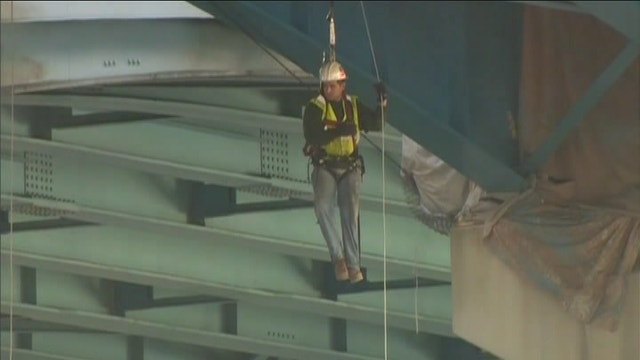 Workers Left Dangling In The Air After Scaffolding Crashed Down