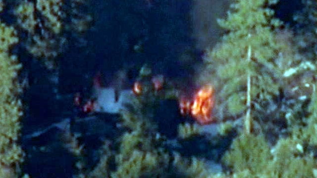 Cabin in Dorner standoff 'fully engulfed' in flames