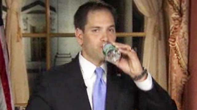 Media outlets pounce on Sen. Rubio's water bottle moment