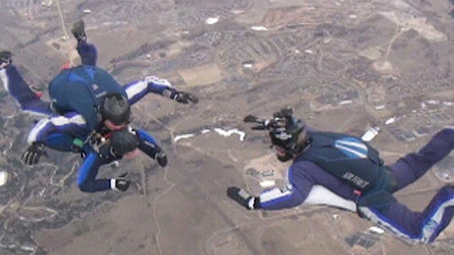 Sky diving with the Air Force Academy