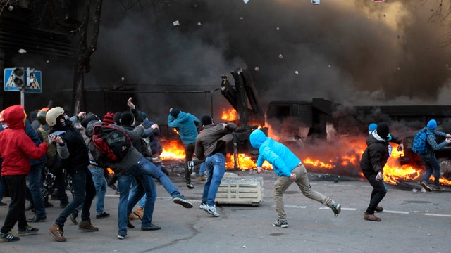 At least 9 dead in violent protests in Ukraine 