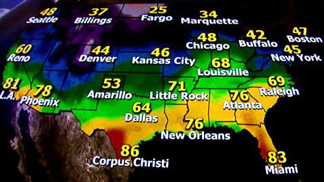National forecast for Wednesday, February 19