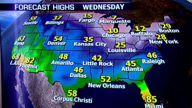 National forecast for Monday, February 24