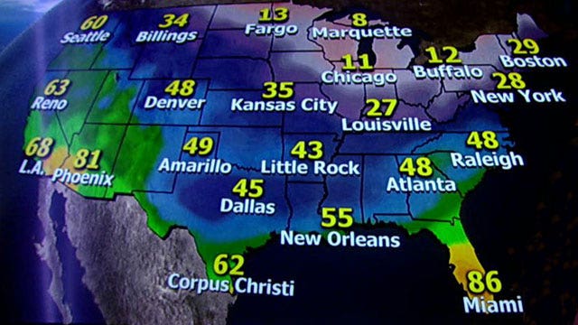 National forecast for Tuesday, February 25