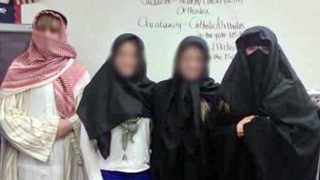 Kids encouraged to wear burqas during class lesson