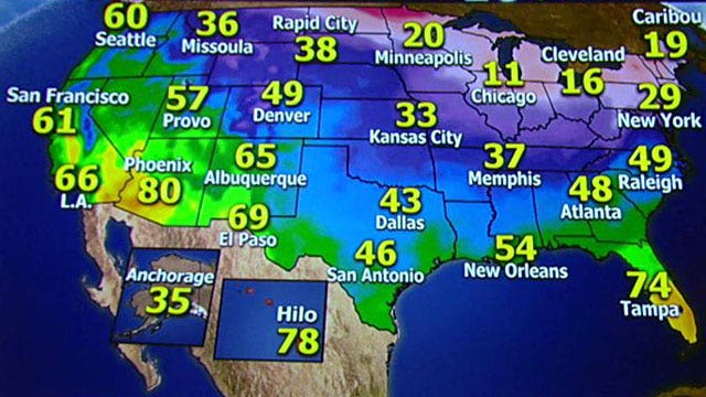 National forecast for Wednesday, February 26