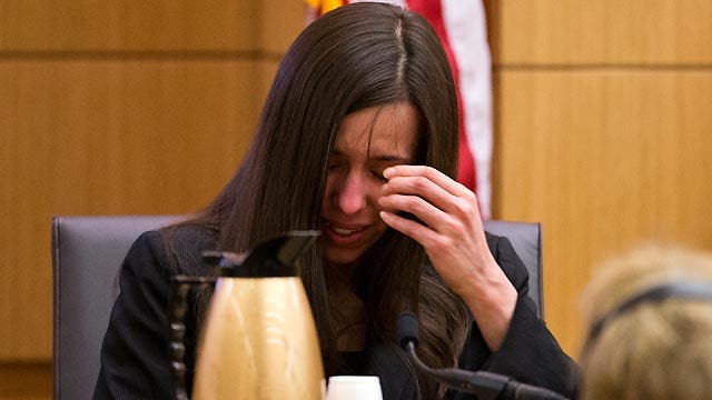 Arias breaks down on stand when viewing crime scene