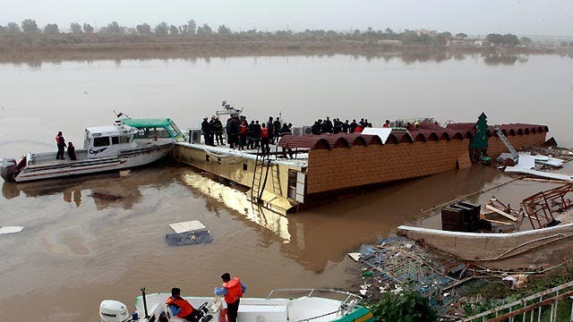 Around the World: Floating restaurant sinks in Tigris River