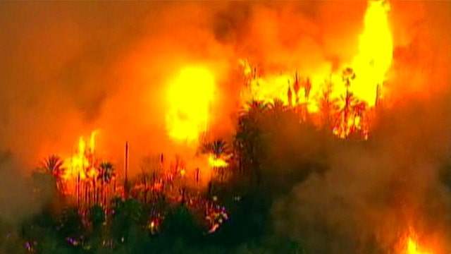 Dangerous wildfires burn out of control in California