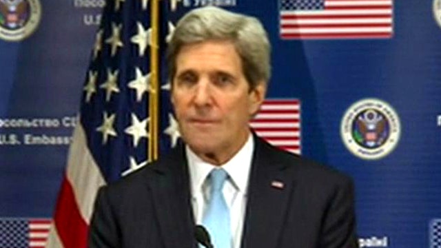 Kerry condemns Russia's 'act of aggression'