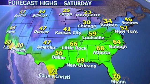 National forecast for Saturday, March 8