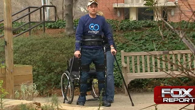 New exoskeleton technology helps paraplegic walk again