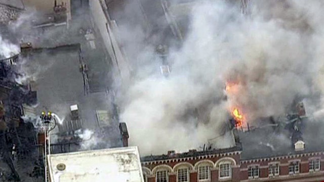 Around the World: Fire rips through historic London building