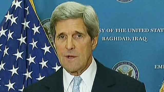 Kerry urges Iraqi leaders to halt Iranian flyovers