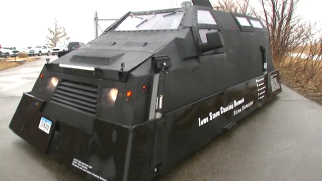 Armored, high-tech vehicle helps keep storm chasers safe