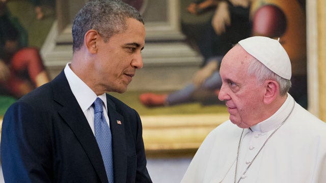 Is Obama using connection with Pope to help at home? 