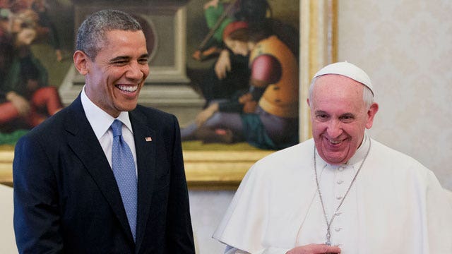 President Obama meets Pope Francis at the Vatican