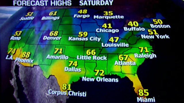 National forecast for Saturday, March 29