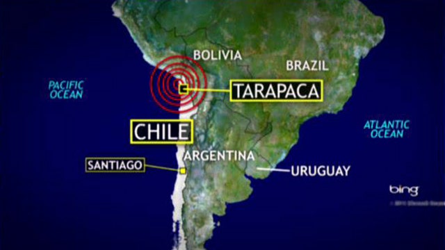 Tsunami warning after 8.2 quake off coast of Chile 