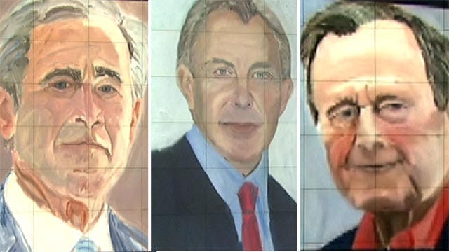 George W. Bush reveals portraits of world leaders