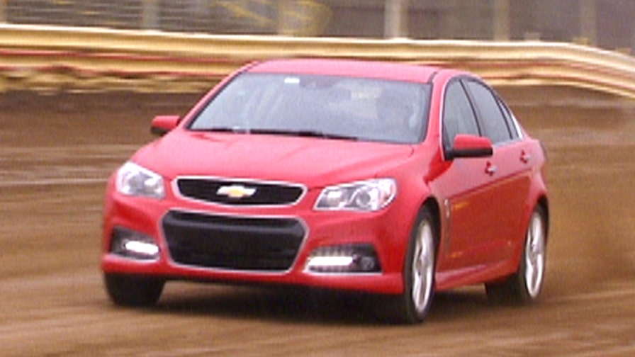 Fox Car Report's Gary Gastelu tests the 2014 Chevrolet SS on the dirt track at New Egypt Speedway.