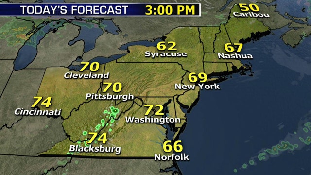 National forecast for Saturday, April 12