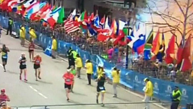 Video captures explosions near Boston Marathon finish line