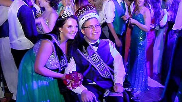 Disabled teen picked as prom king