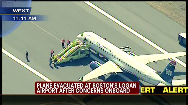 Plane Evacuated at Boston's Logan Airport