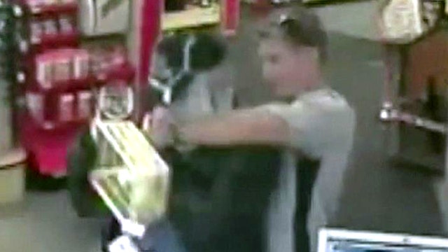 Hero customer takes down armed robber 