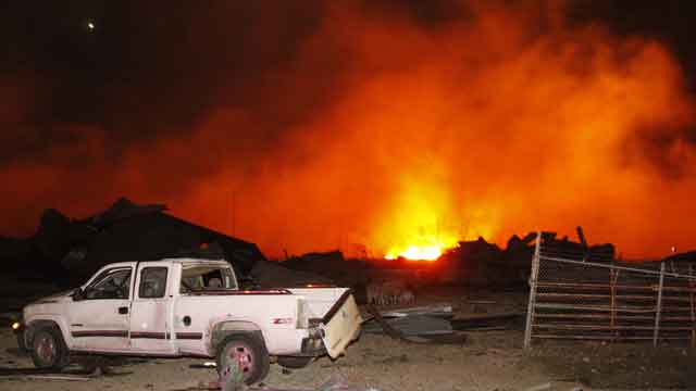 Fertilizer plant explosion felt 30 miles away