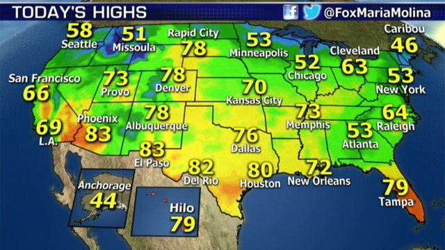 National forecast for Friday, April 18