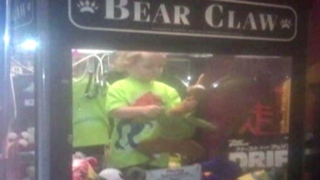 3-year-old found in claw machine after wandering from home