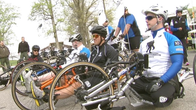 Wounded veterans cycle for recovery, camaraderie