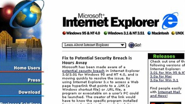 Bank on This: Bug found in Internet Explorer
