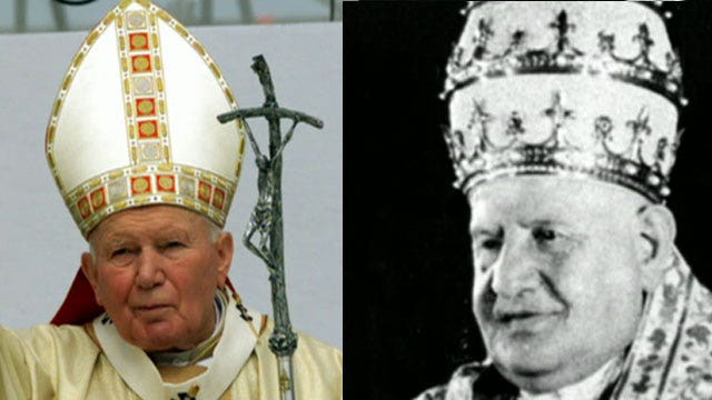 Historic celebration marks two popes rising to sainthood