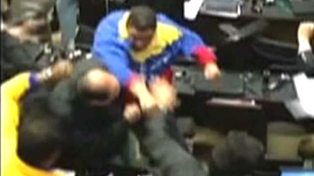 Brawl breaks out in Venezuelan parliament 