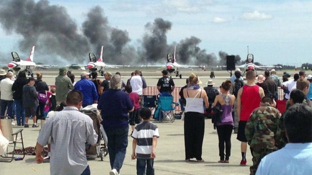 Small plane crashes during California airshow